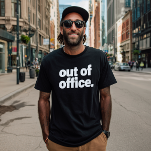 t-shirt out of office